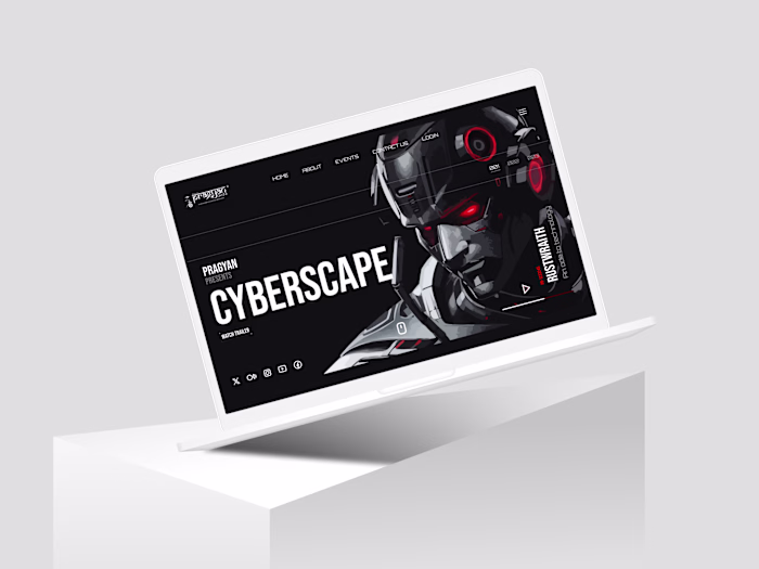 Cyberscape | Web Concept for A Techno-Managerial Fest