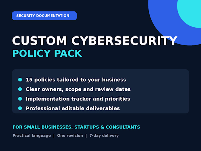 Small Business Cybersecurity Policy Pack