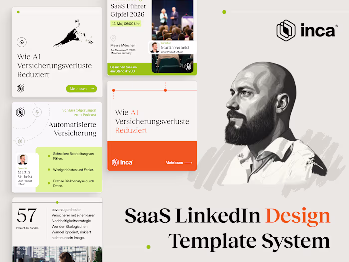 SaaS LinkedIn Design Template System for AI Brand