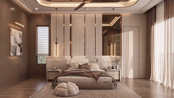 Luxury Bedroom Interior — Photorealistic