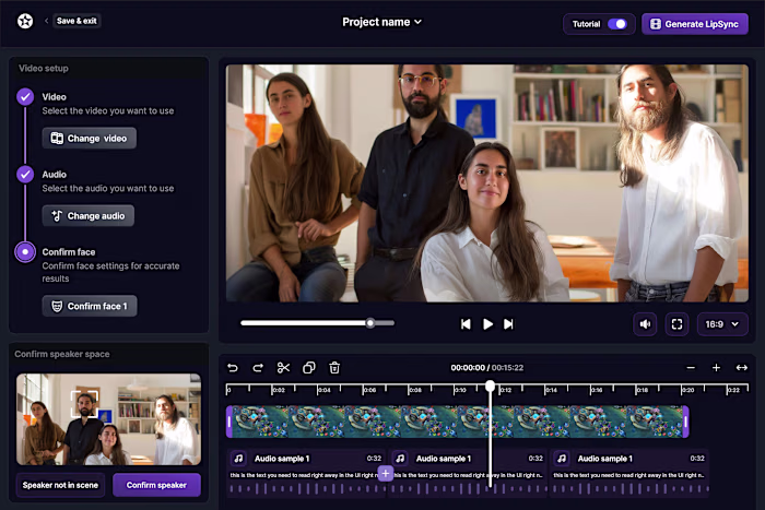 Designed Ai video editor web app