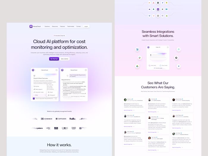 NeuraCloud - Cloud AI Landing Page