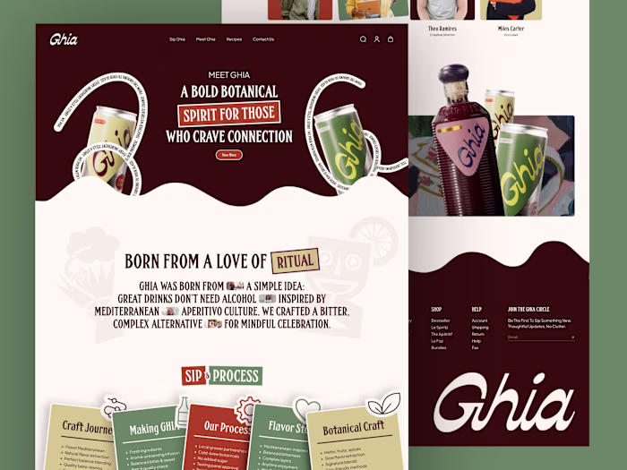 Botanical Beverage Landing Page