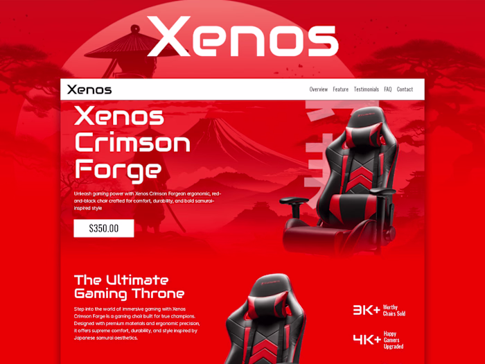 Xenos -Single Product Landing Page