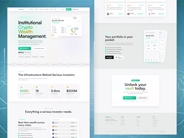 NexVault Crypto Wealth Management Platform Design