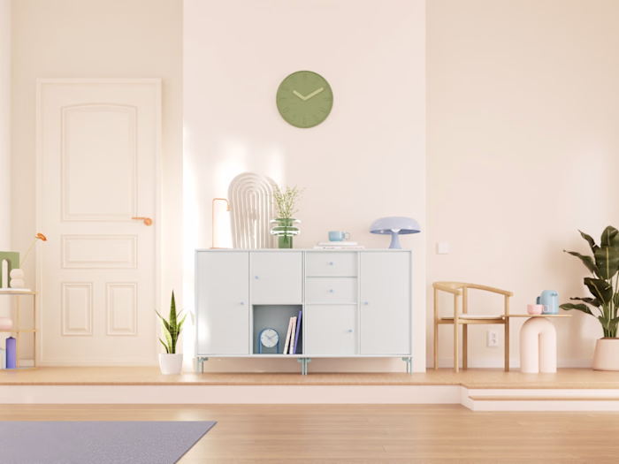 I'm new here! :) Some cozy interior renders from a livingroo...