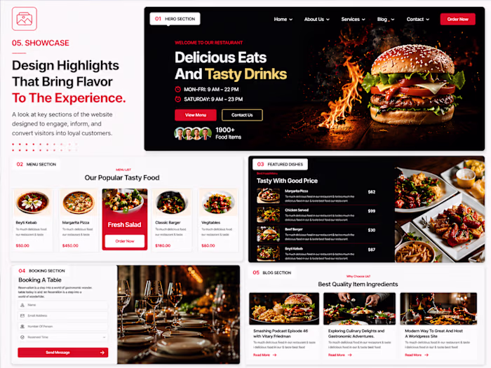 ReservQ Restaurant Website Redesign