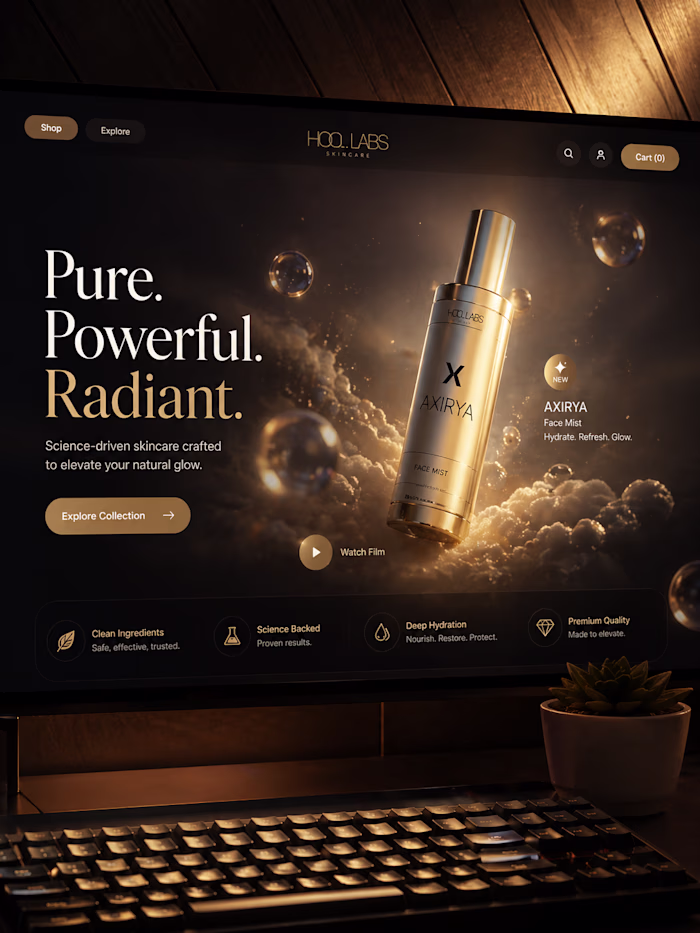 Luxury Skincare Landing Page Design with Figma Expertise