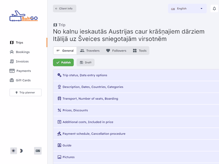 Dashboards for business operations and tools