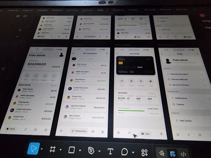 I designed this fintech app