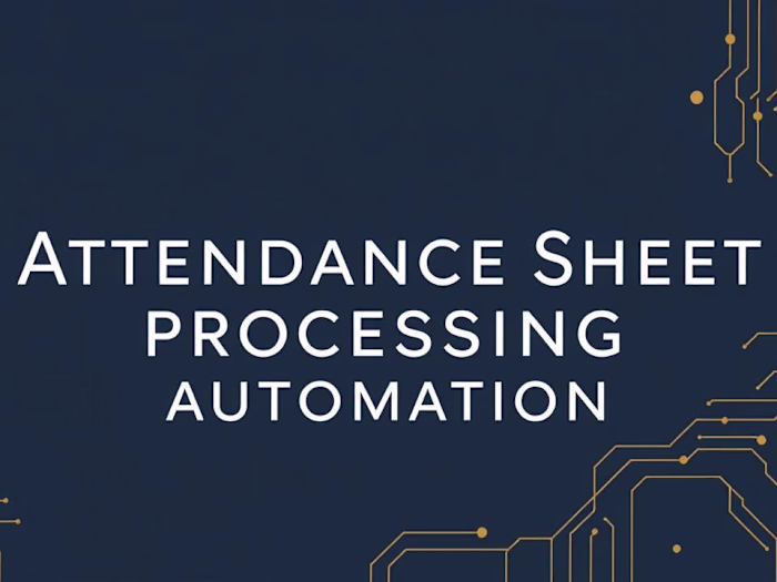 Automated Attendance Sheet Processing