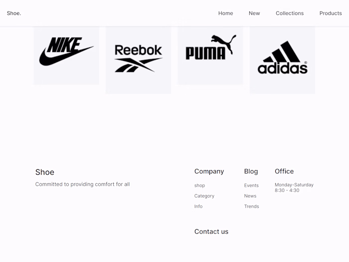Brand landing page
