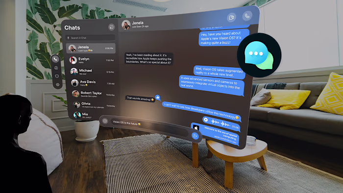 Apple Vision OS - Chat App UI Design :: Behance