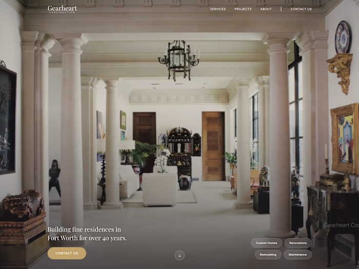 Gearheart Construction Landing Page Development