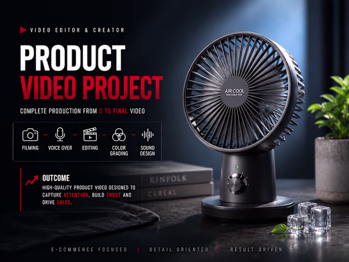 Portable Cooling Fan Product Showcase | E-commerce Video 