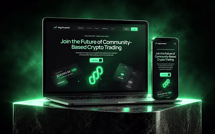 Crypto Trading Platform - Hero Section Concept