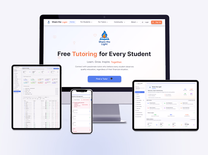 Share the Light - Role-Based Tutoring Platform