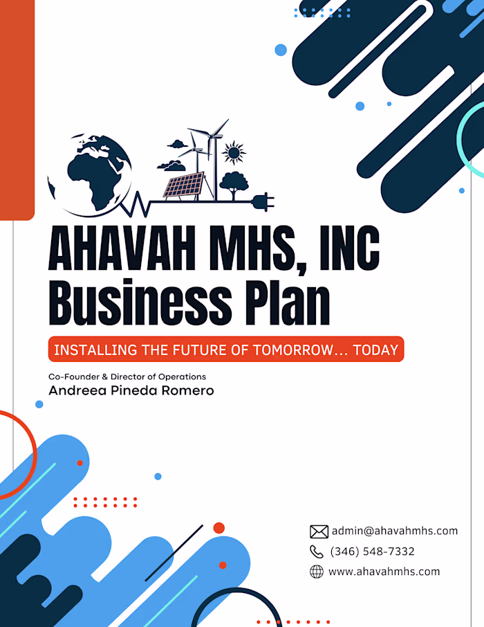 Ahavah Inc. Business Plan Development