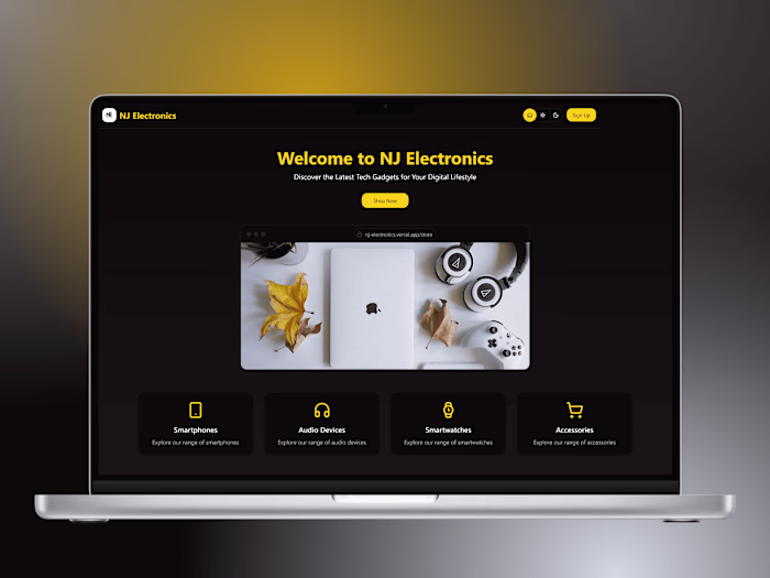 NJ Electronics - Ecommerce website