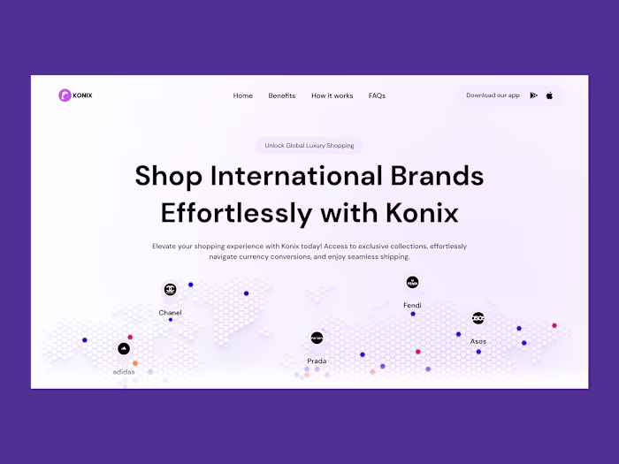 Konix Ecommerce Landing Page