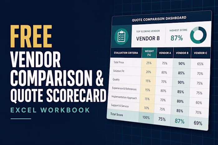 Free Vendor Comparison and Quote Scorecard