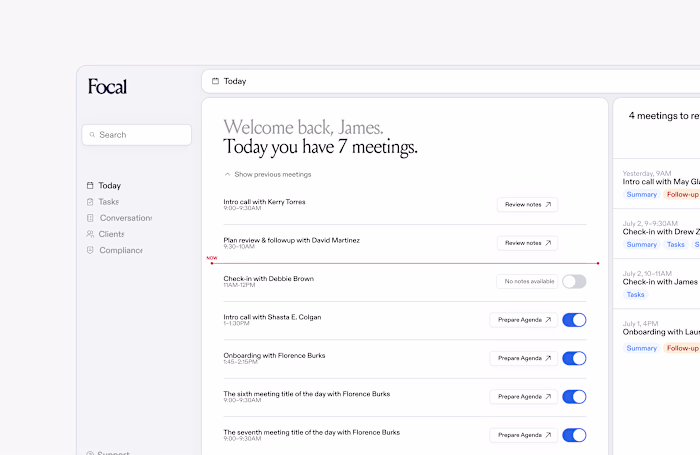 Focal – Secure Al Meeting Assistant for Financial Advisors