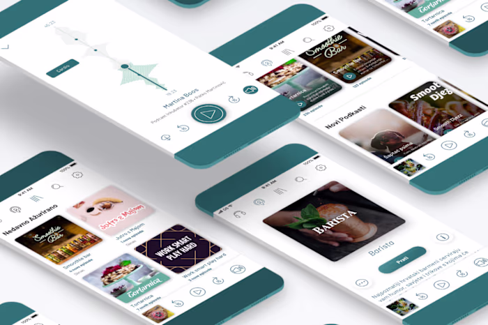 Croatian Podcast App, Ux & UI Design