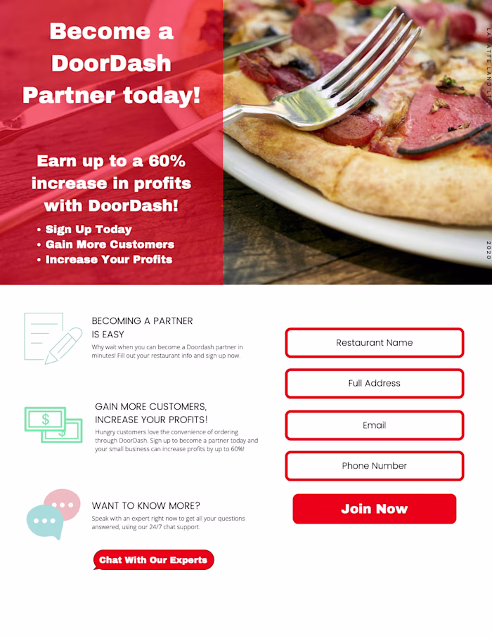 (Spec Ad) DoorDash Landing Page | My Work