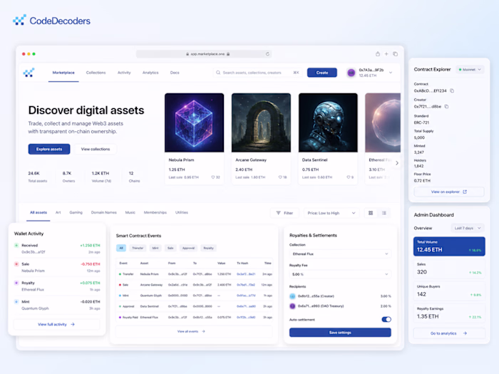 Digital Asset Marketplace & Smart Contracts