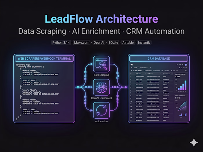 LeadFlow: AI Lead Generation Engine & Outreach Pipeline