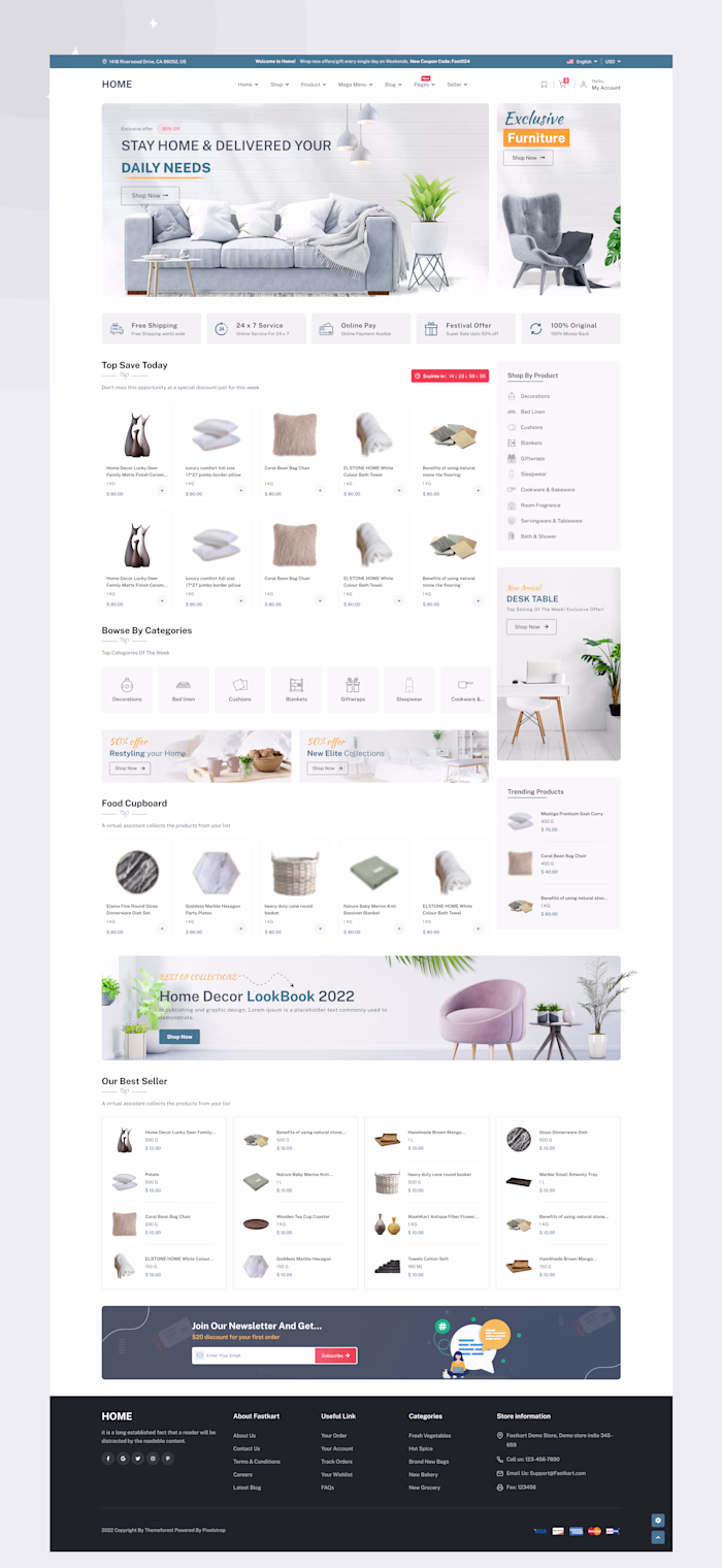E-commerce Website Landing Page Design