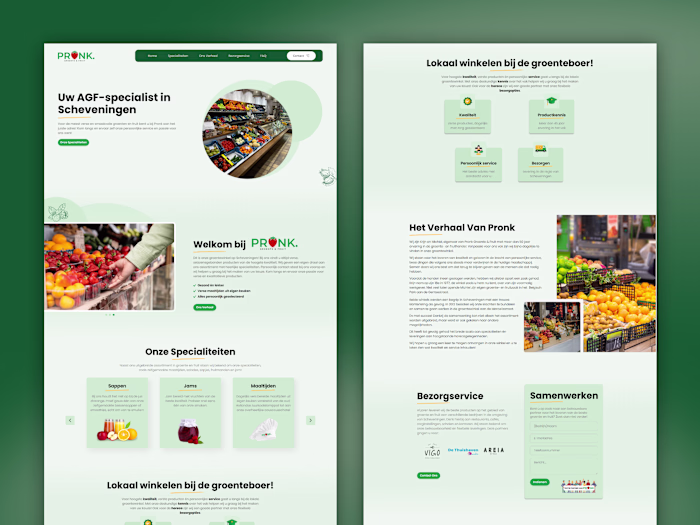Pronk: Landing Page Design (Figma → Elementor)