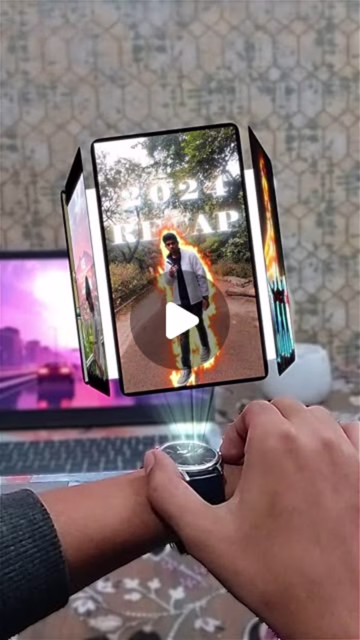 3D Hologram Effect Video Edit