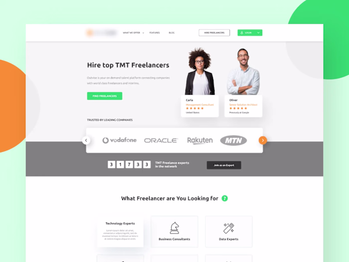 Outvise, the Freelance Marketplace for Business Tech experts