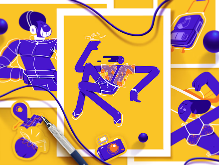 ON Vacation Illustrations and animations