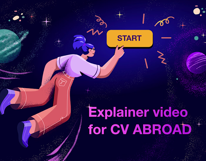 Explainer video for the CV Abroad website