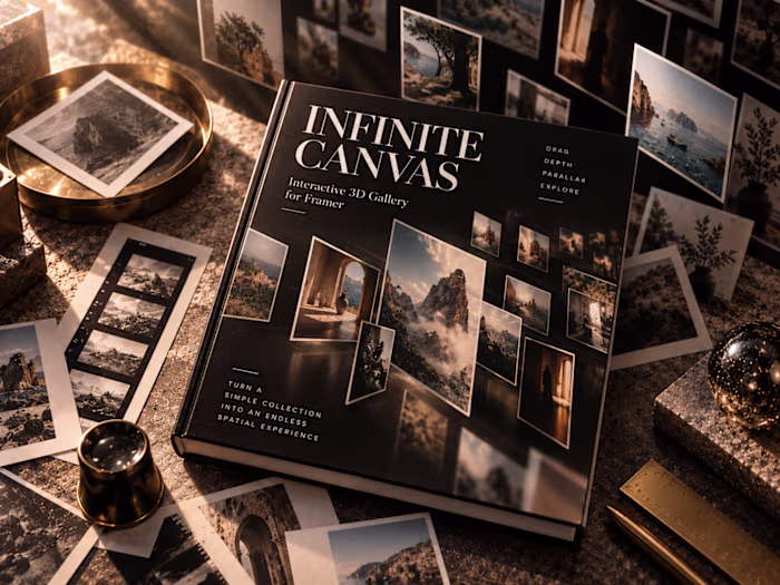 Infinite Canvas - Interactive 3D Gallery for Framer
