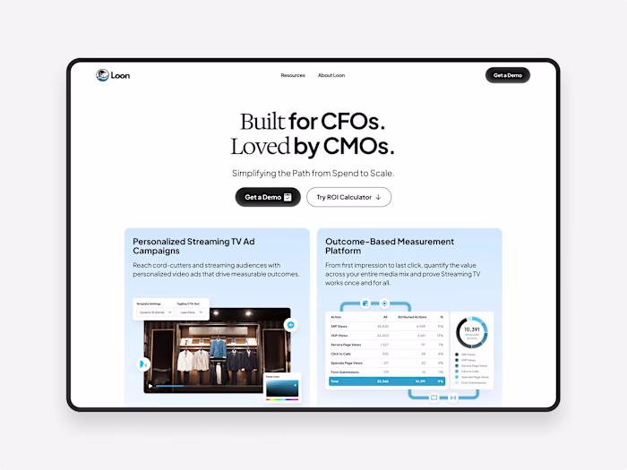 Loon Advertising Website Design + Development in Framer