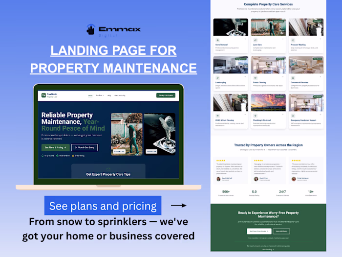 Property Maintenance Landing Page Design
Designed