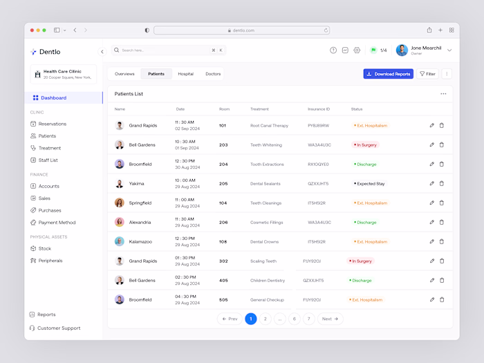 Dentlo - Patient Dashboard for SaaS Dental Clinic Management