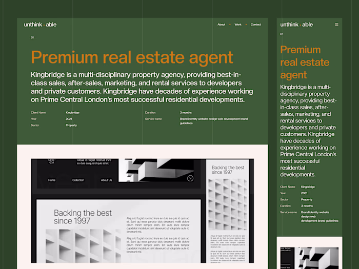 Unthinkable Studio Website Design