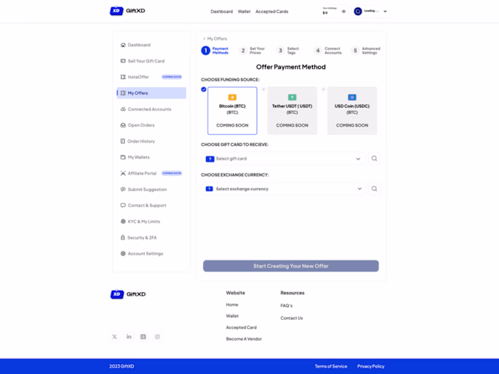 A/ML Web3 Crypto Giftcard Exchange Platform
