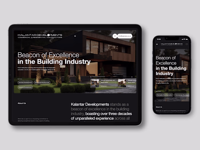 Modern UI/UX Design for Kalantar Developments
