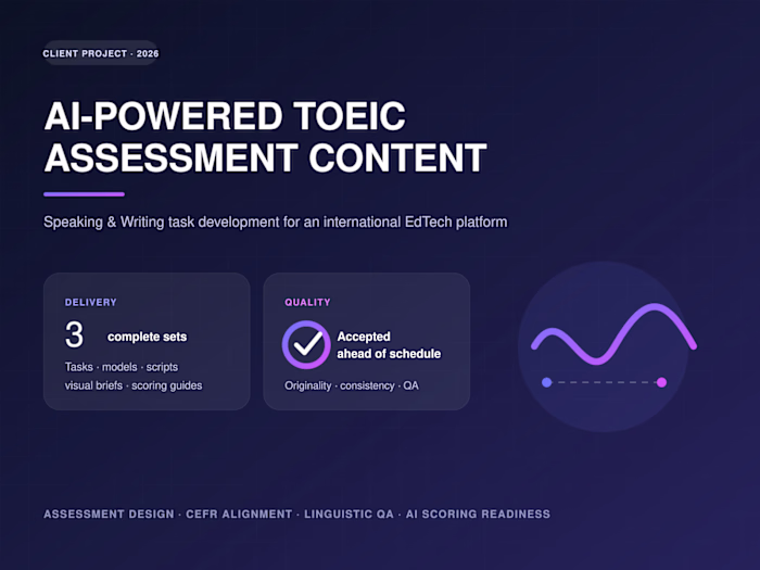 AI-Powered TOEIC Assessment Content —