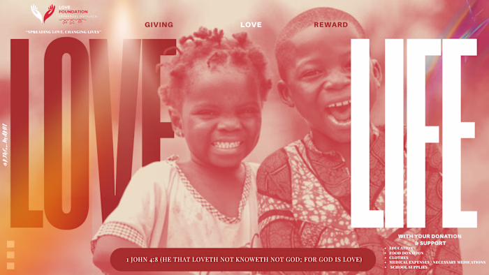 Love Foundation Banner Design ✅ (simple + clear)