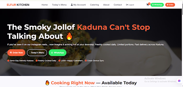 Built a full food ordering