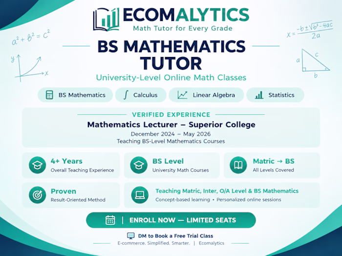 📐 BS Mathematics Tutor —
