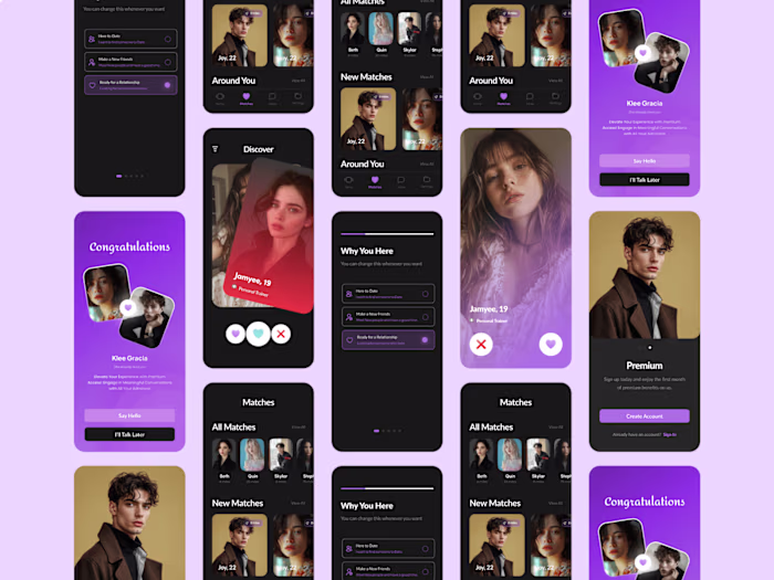 Modern Dating App UI/UX Design