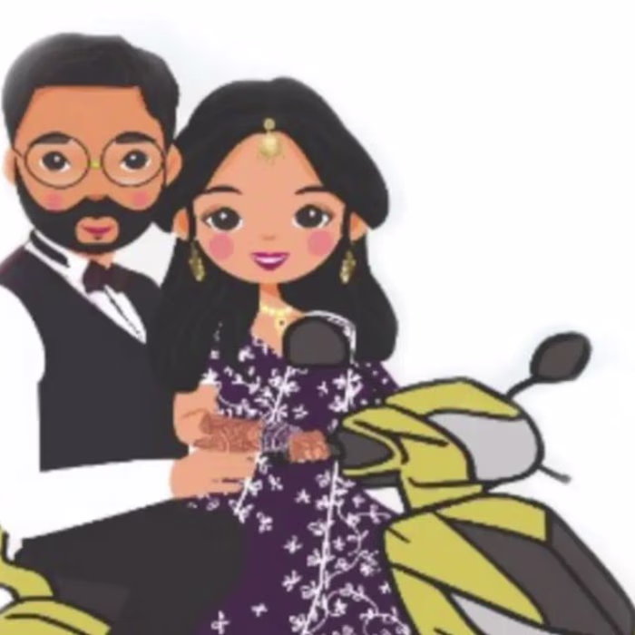 Wedding invitation for a couple