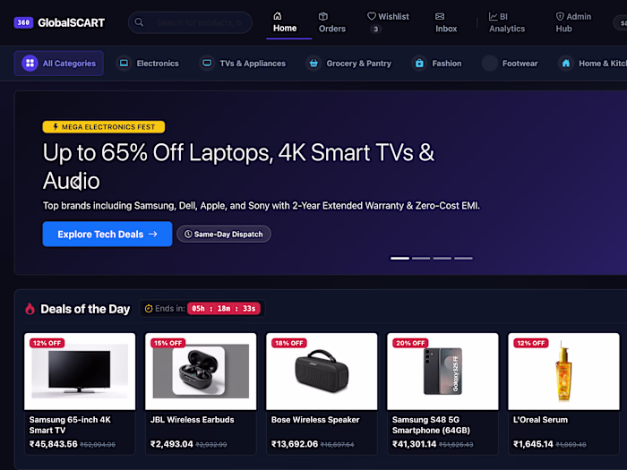 GlobalSCART 360 — E-commerce & Data Platform